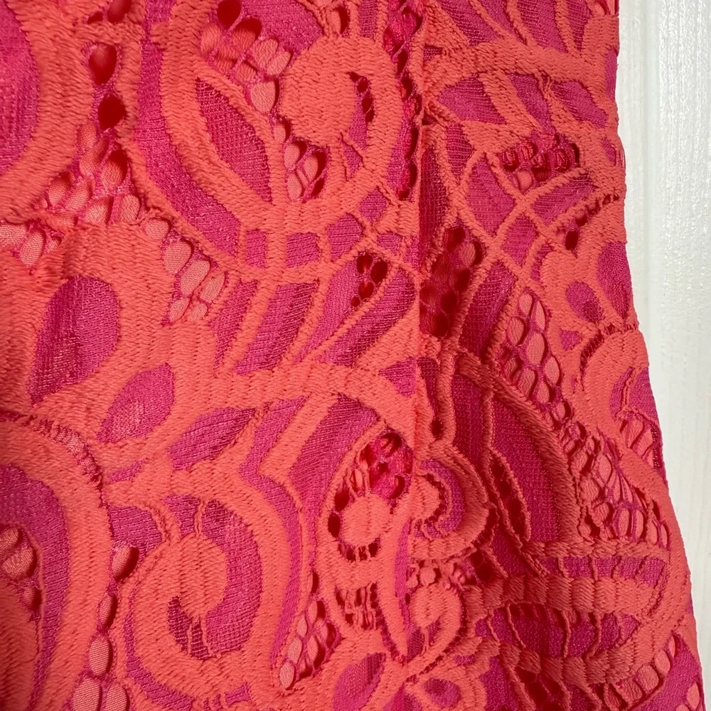 Lilly Pulitzer Rosaline Ginger Orange About Face Lace Dress - Picture 4 of 5